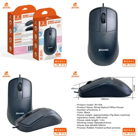 JEQANG JM-016 Wired Mouse <br> <span class='text-color-warm'>سيتوفر قريباً</span>